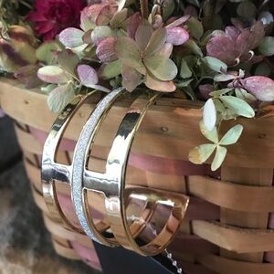 Brand new bracelet, gold with pave crystal detail